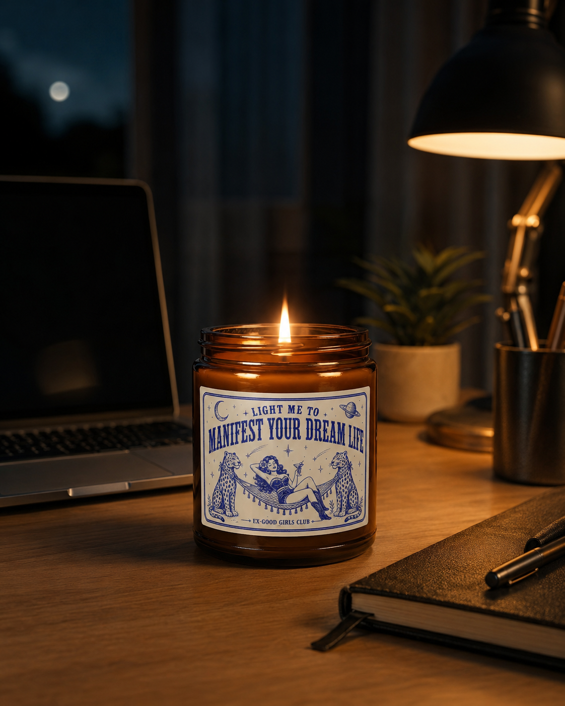 Light Me to Manifest Your Dream Life Cream/Navy