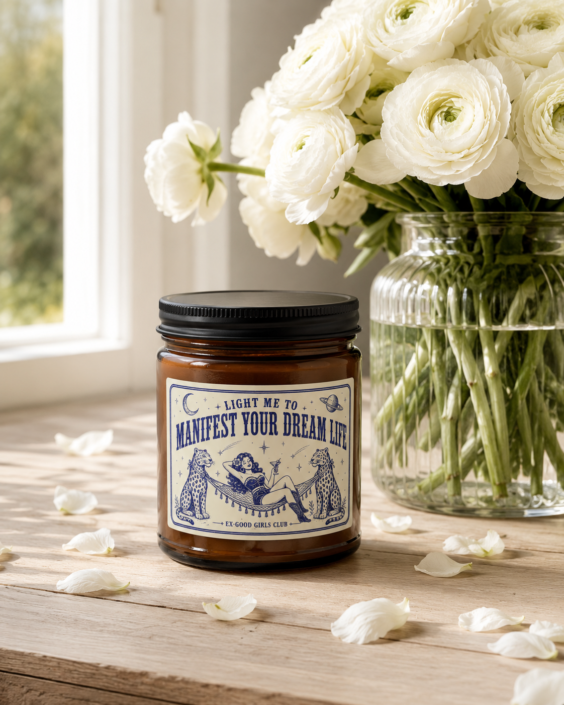 Light Me to Manifest Your Dream Life Cream/Navy