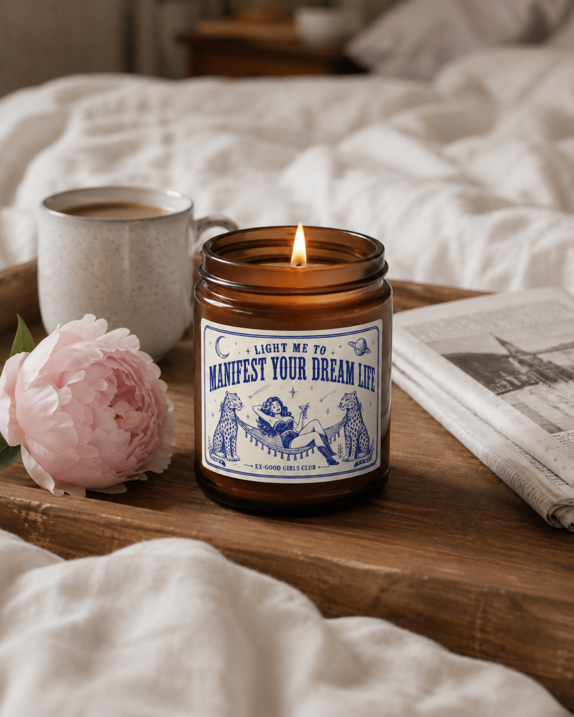Light Me to Manifest Your Dream Life Cream/Navy