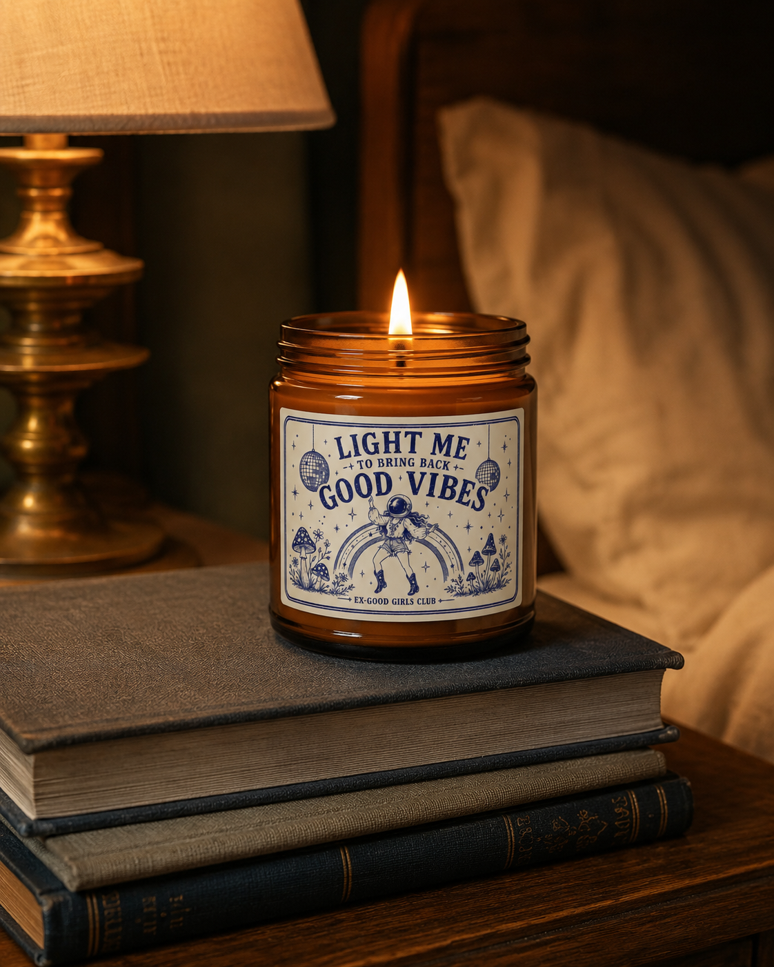 Light Me to Bring Back Good Vibes Navy/Cream