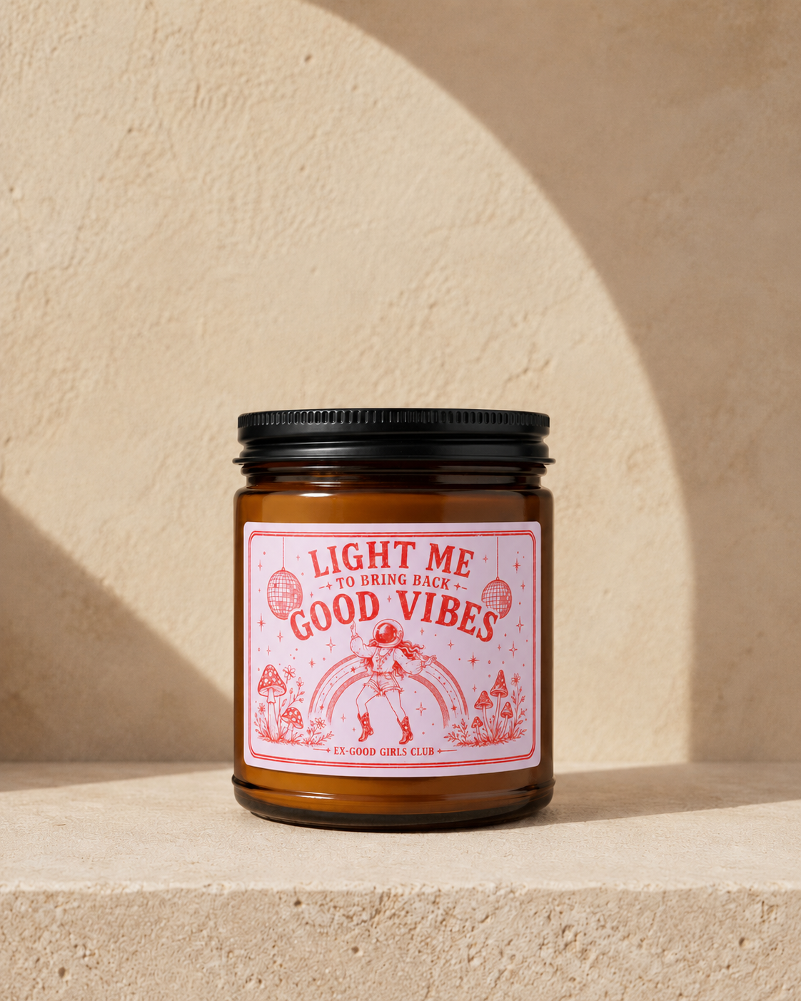 Light Me to Bring Back Good Vibes Pink